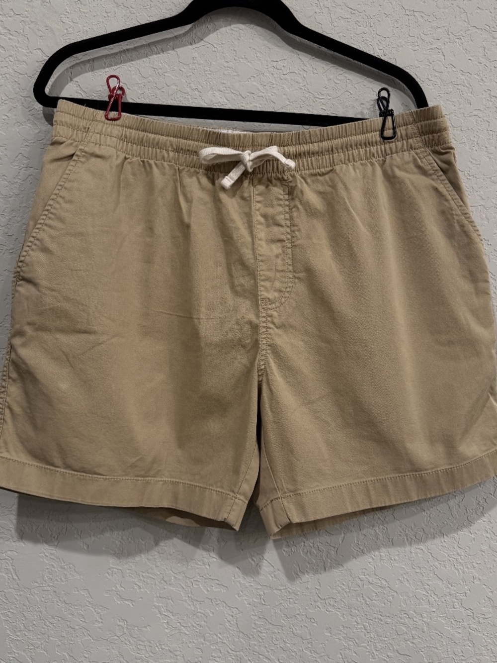 Men's J.Crew Khaki Tan Pull-On Drawstring Shorts Size L